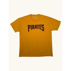 Vintage 1998 Pittsburgh Pirates Russell Athletic T Shirt Gold Mens XL USA Made